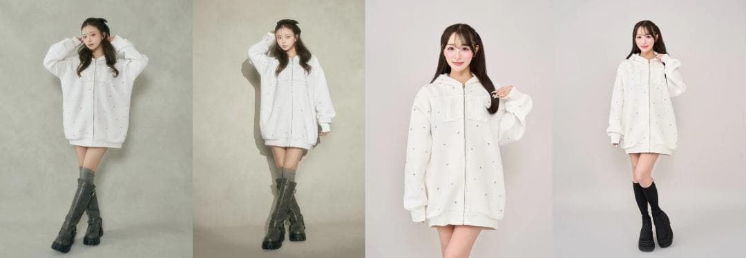 ダーリッチ darich DDロゴビジュージップパーカー グレー GRY