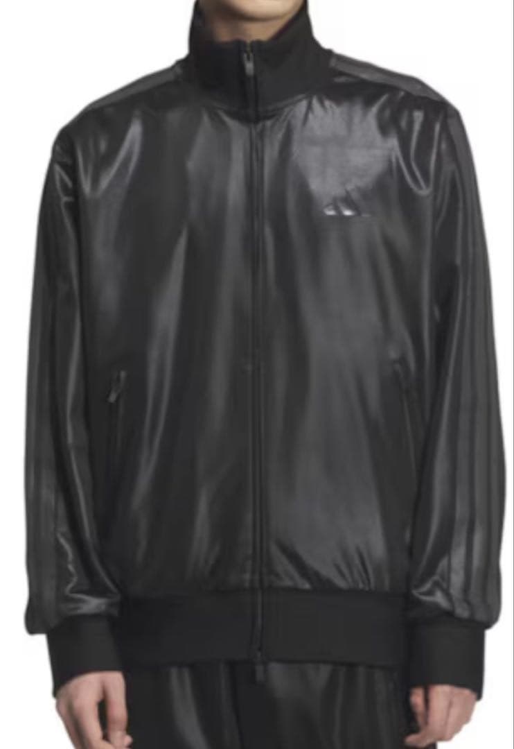 アディダス adidas ラグジュアリージャケット パンツ 上下セット 光沢 黒