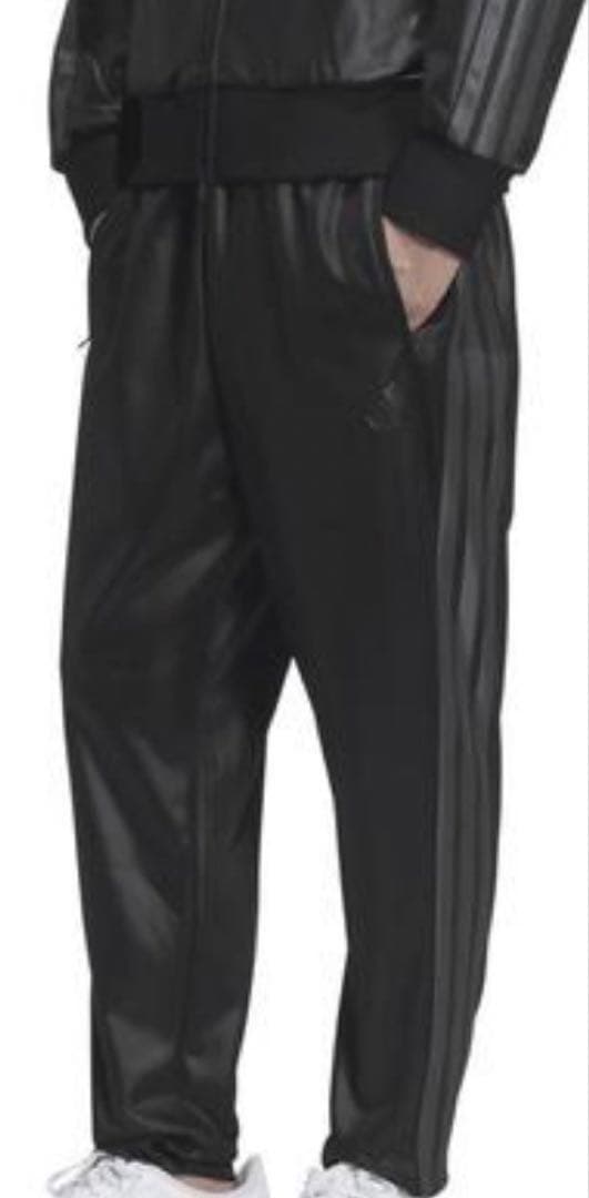 アディダス adidas ラグジュアリージャケット パンツ 上下セット 光沢 黒