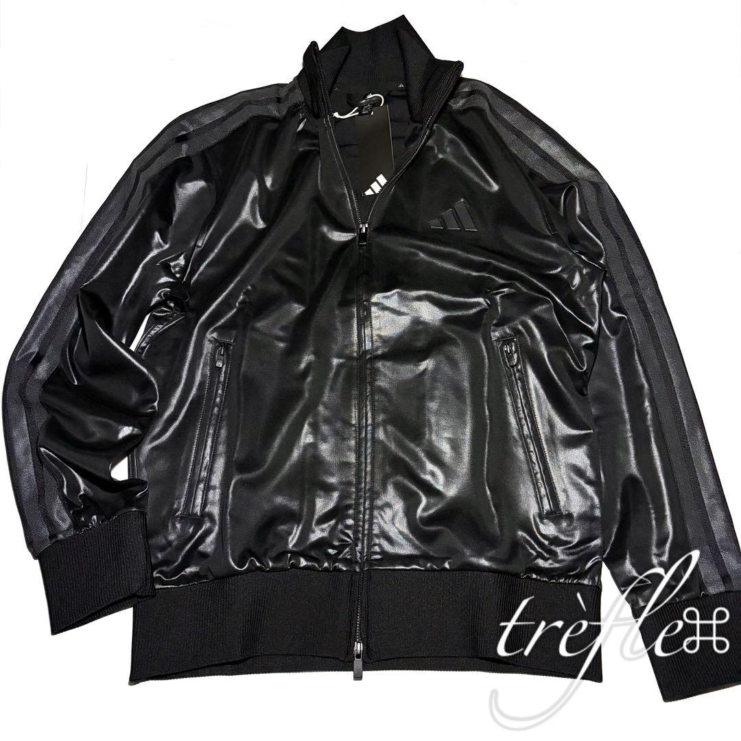 アディダス adidas ラグジュアリージャケット パンツ 上下セット 光沢 黒