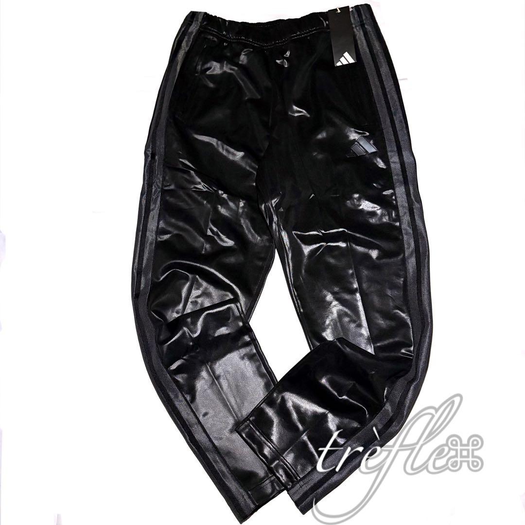 アディダス adidas ラグジュアリージャケット パンツ 上下セット 光沢 黒