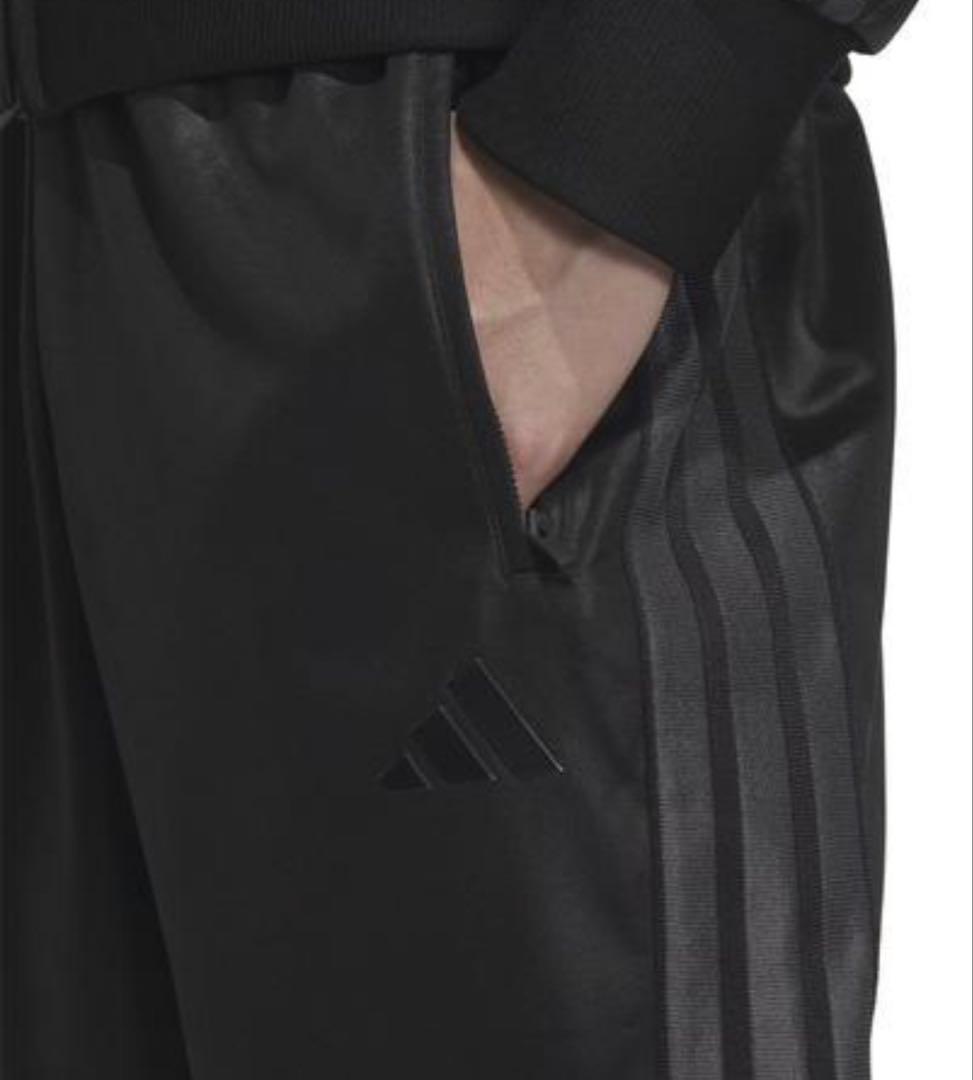 アディダス adidas ラグジュアリージャケット パンツ 上下セット 光沢 黒