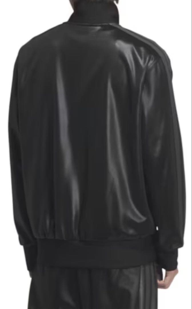 アディダス adidas ラグジュアリージャケット パンツ 上下セット 光沢 黒