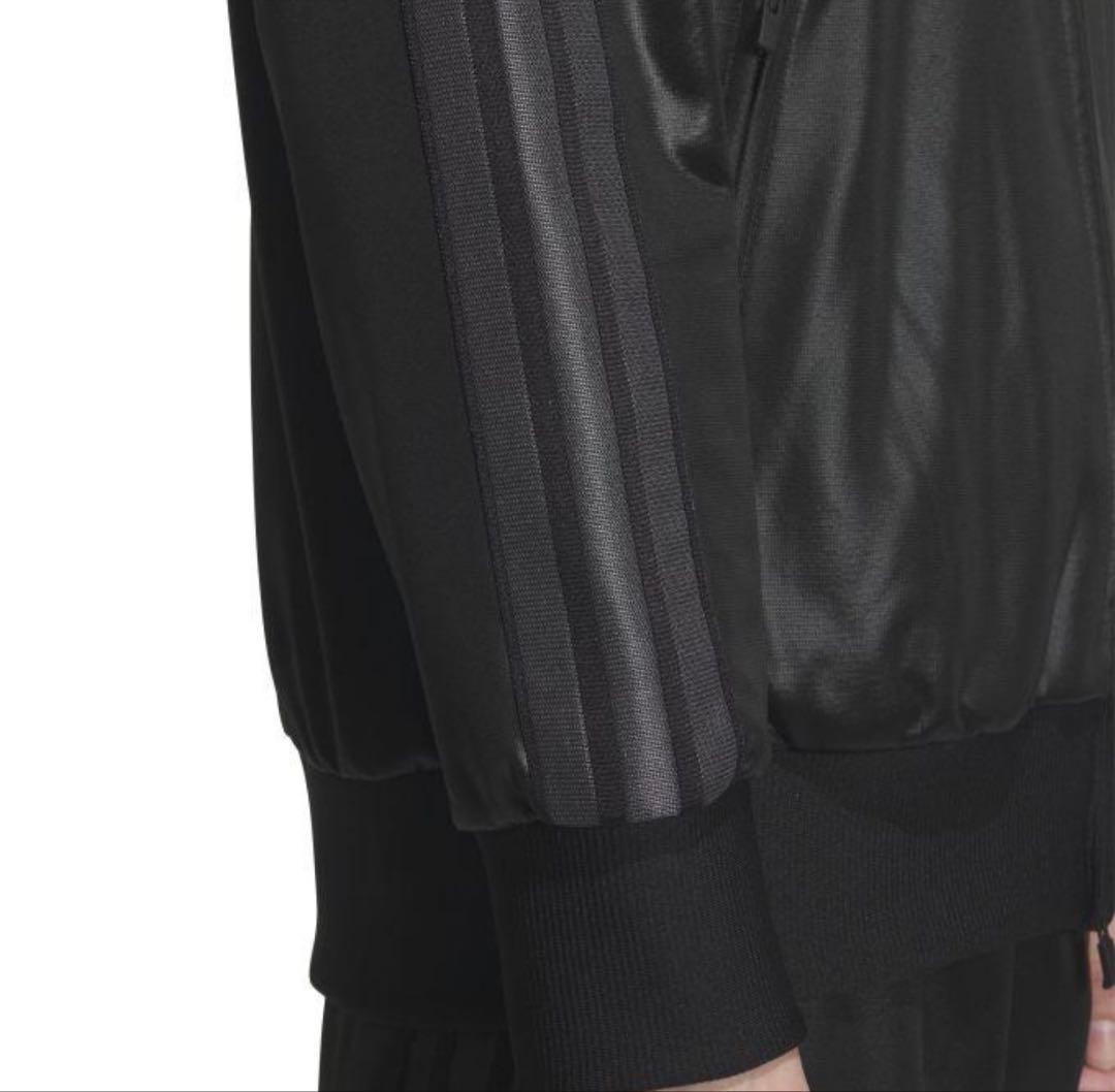 アディダス adidas ラグジュアリージャケット パンツ 上下セット 光沢 黒