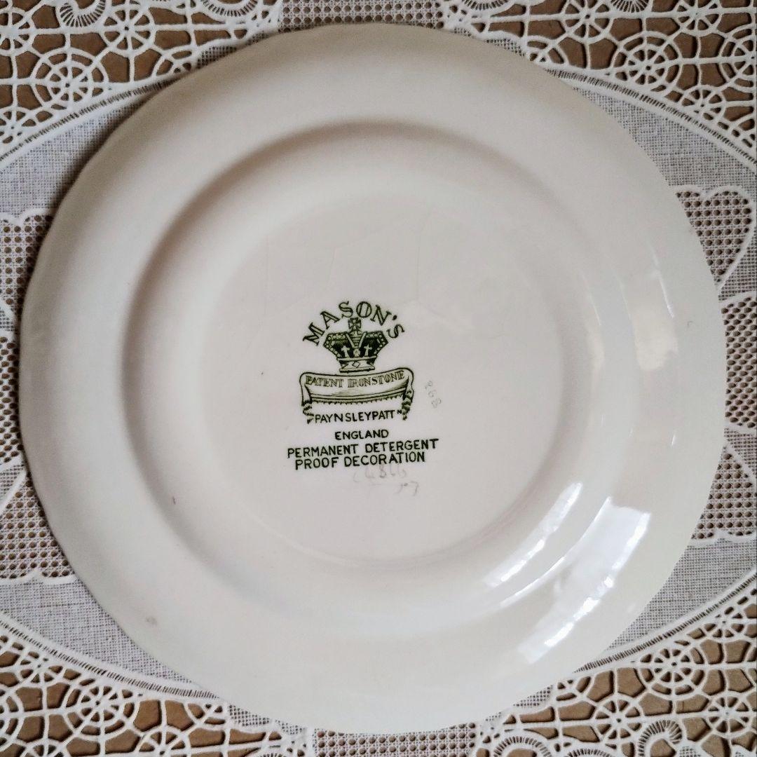 メイソンズ『ペインズレイ』グリーン ケーキ皿 サイドプレート 4枚セット