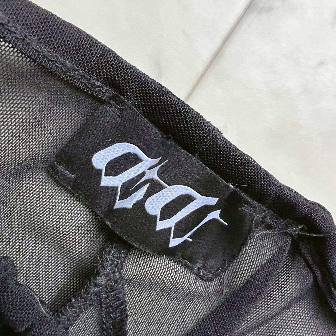 DIDU 2021 メッシュフレアパンツ レギンス アシメギャザーデザイン