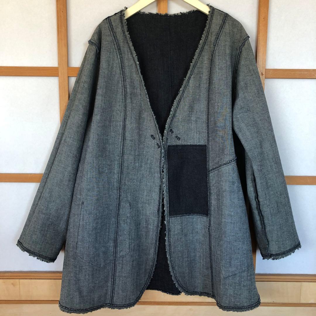 新品　エムアンドキョウコ　レディース　洗える　デニム　ジャケット　ライトアウター