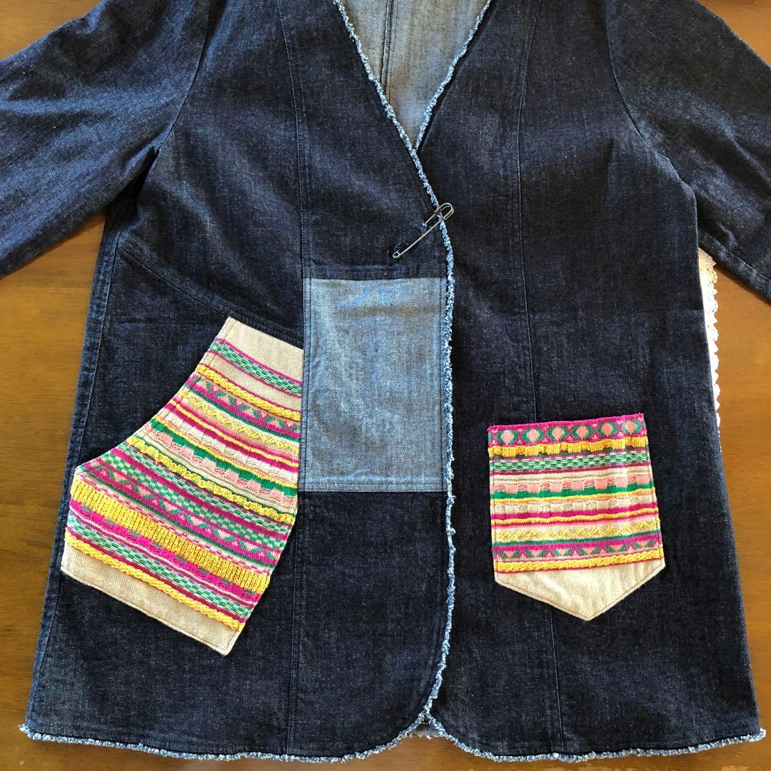 新品　エムアンドキョウコ　レディース　洗える　デニム　ジャケット　ライトアウター