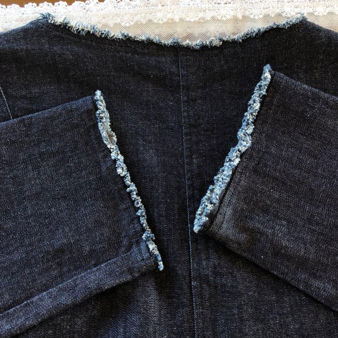 新品　エムアンドキョウコ　レディース　洗える　デニム　ジャケット　ライトアウター