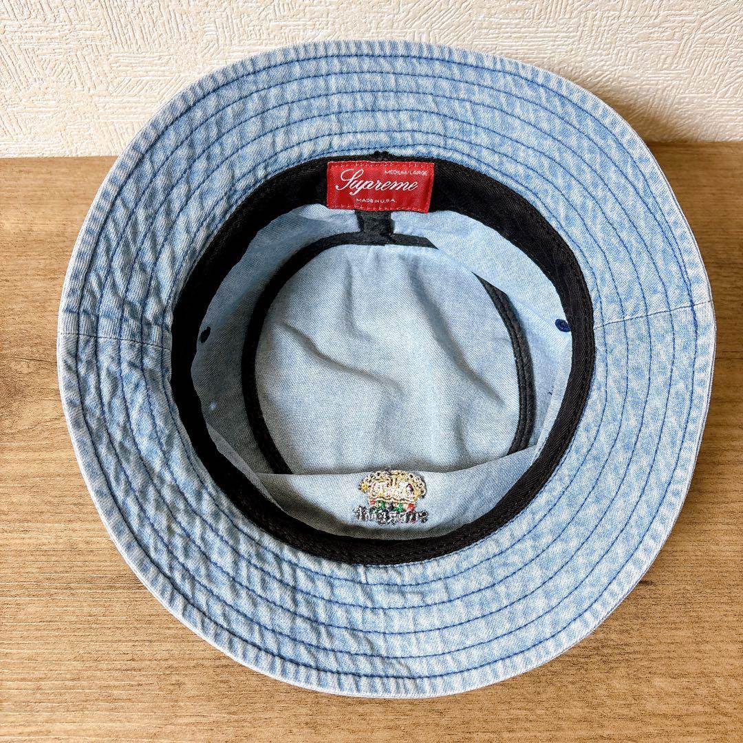 正規品　Supreme バケットハット　帽子 アメリカ製　デニム　水色