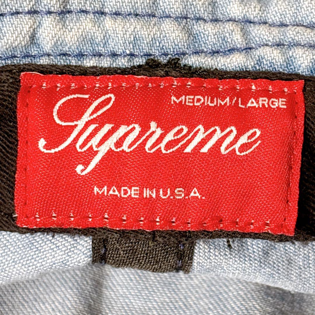 正規品　Supreme バケットハット　帽子 アメリカ製　デニム　水色