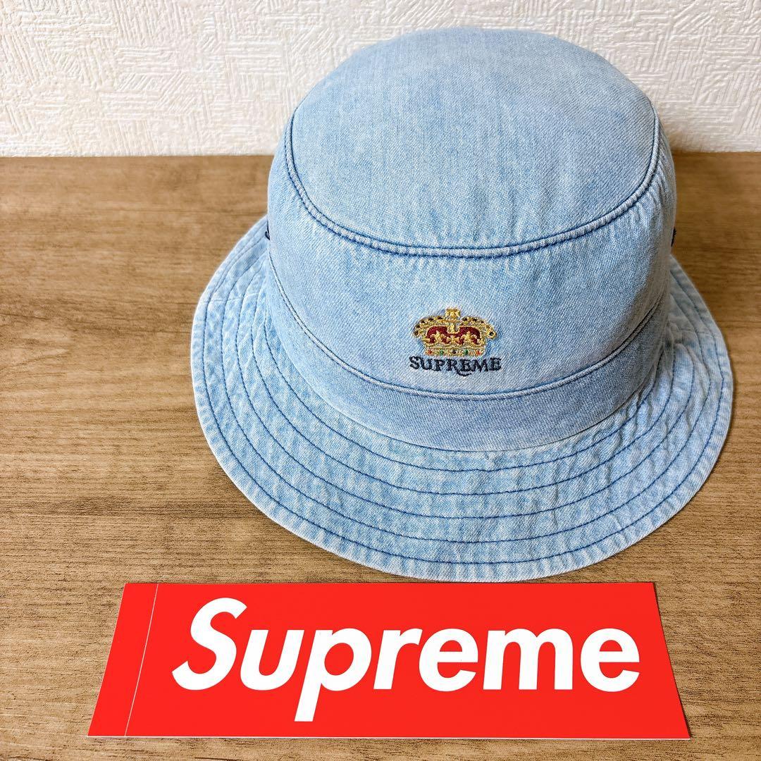 正規品　Supreme バケットハット　帽子 アメリカ製　デニム　水色