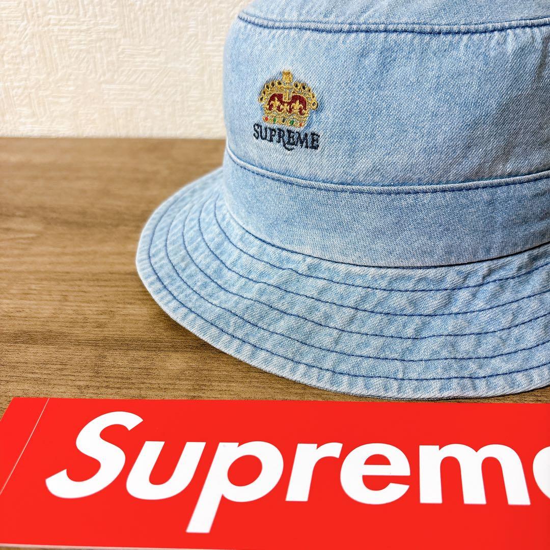 正規品　Supreme バケットハット　帽子 アメリカ製　デニム　水色