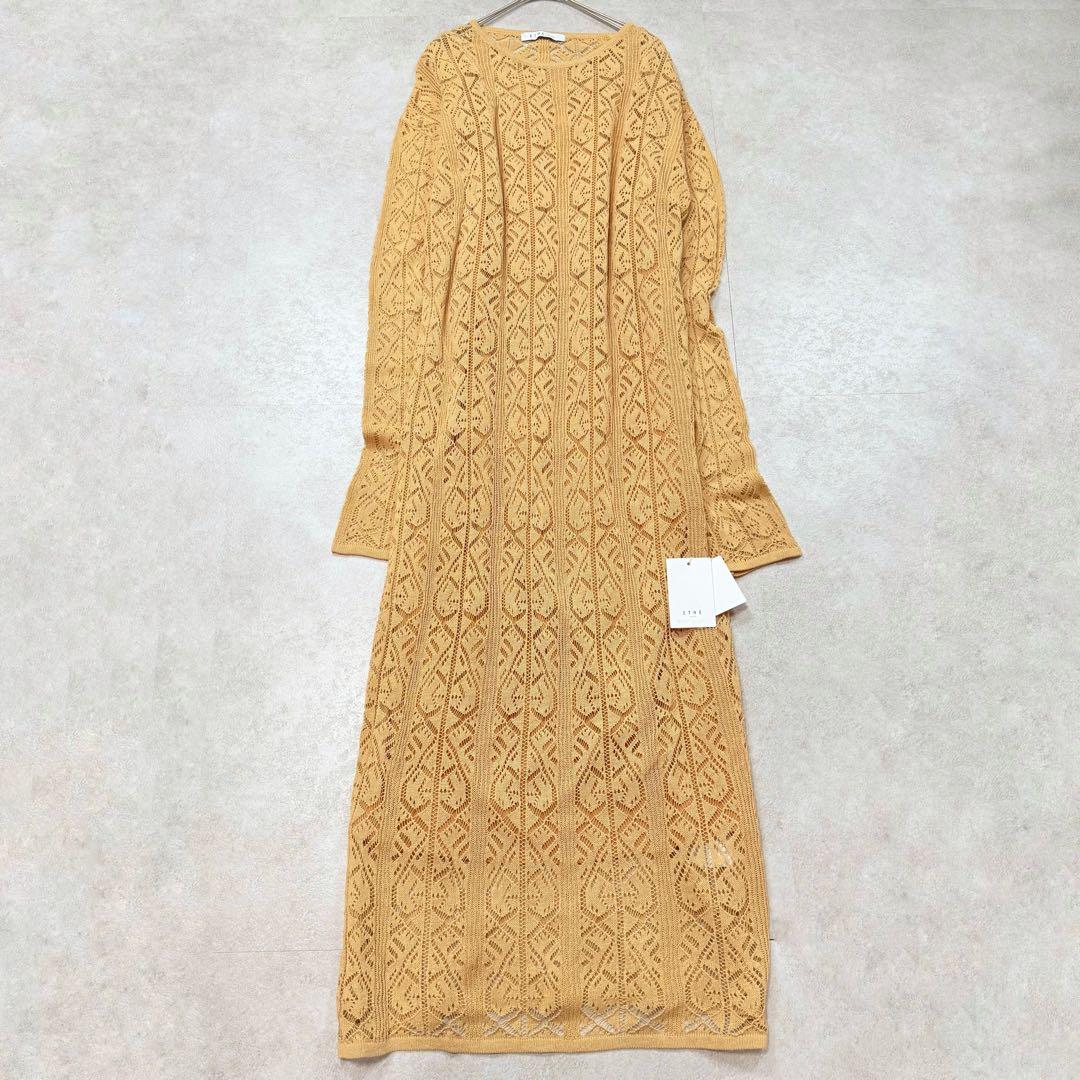 ブルちゃん 未使用✨ETRE TOKYO レースパターンニットワンピース