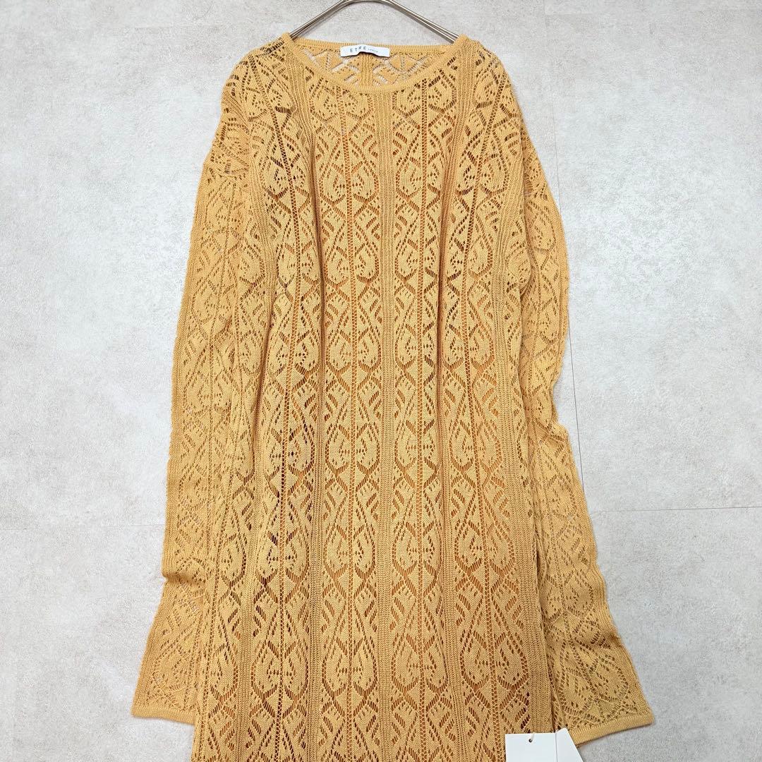 ブルちゃん 未使用✨ETRE TOKYO レースパターンニットワンピース
