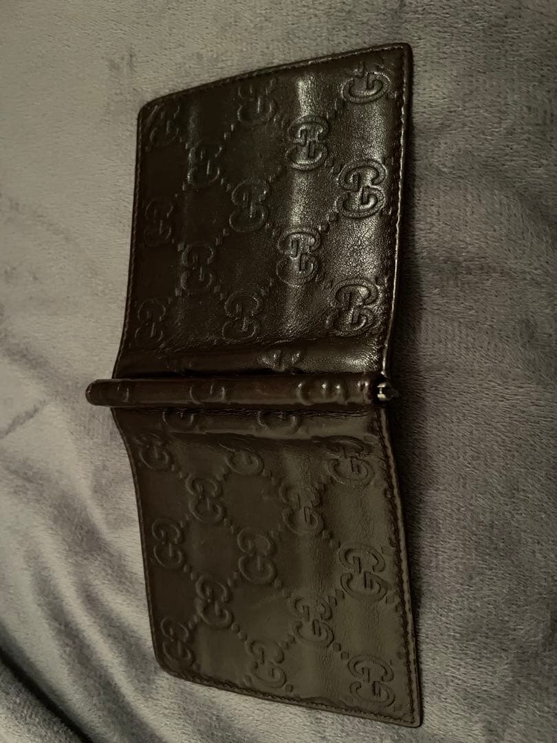 GUCCI ダークブラウン マネークリップ