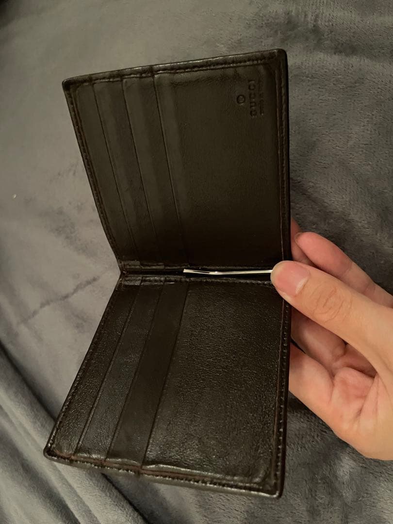 GUCCI ダークブラウン マネークリップ