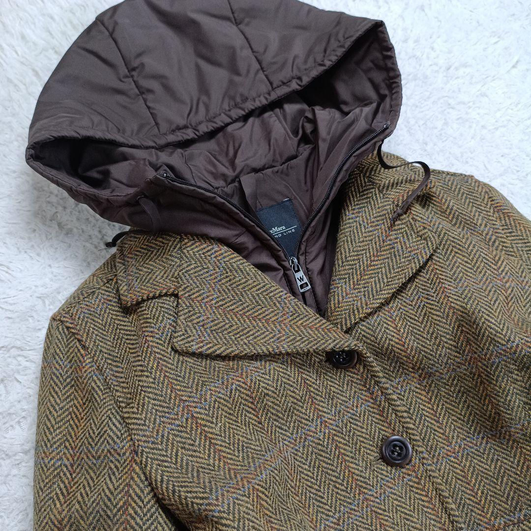 美品✨MAXMARA ミックスツイードコート　インナーコート付　3way　40