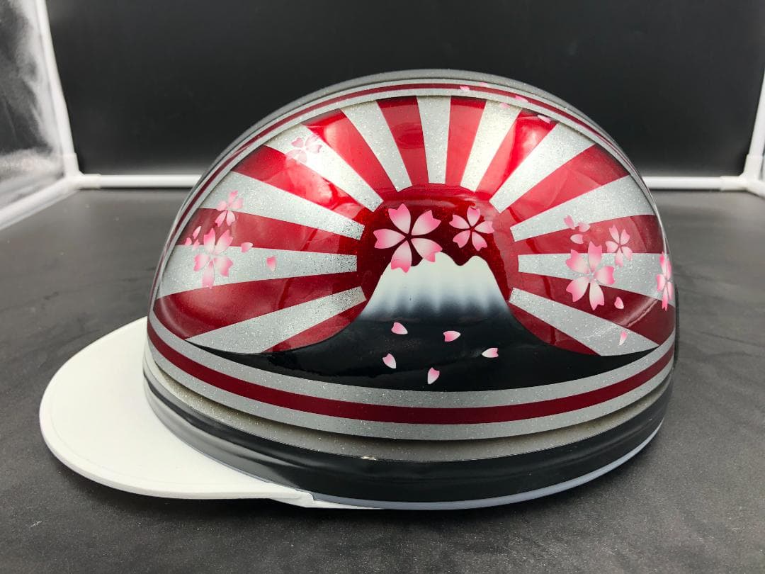 コルク半　カスタム　富士日章　マジック　シルバーレッド　ラメ　桜　高級クリヤ