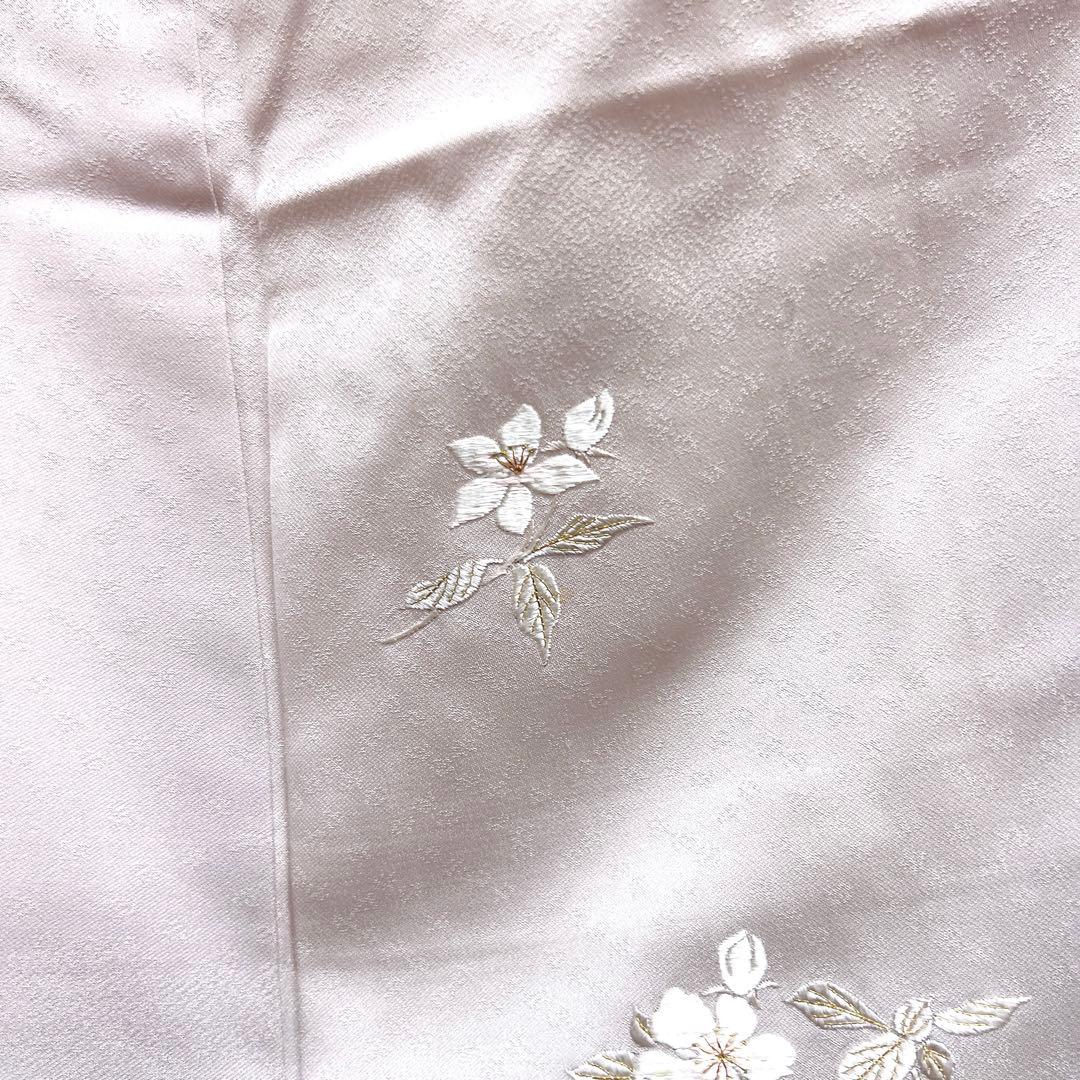付け下げ　花模様　刺繍　グラデーション　紋無し　着物　026k