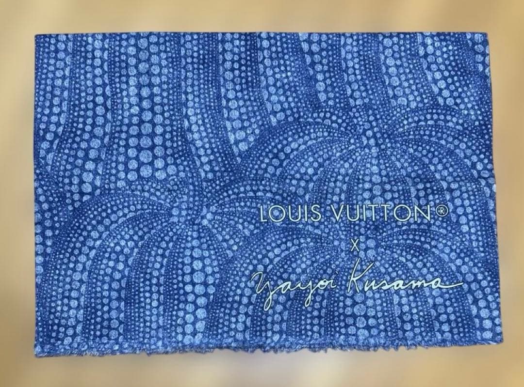 ルイヴィトン × 草間彌生 メンズ ストール 未使用品 レア スカーフ