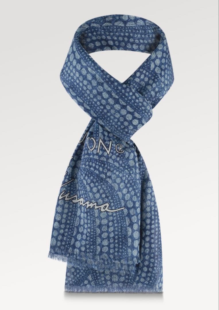 ルイヴィトン × 草間彌生 メンズ ストール 未使用品 レア スカーフ