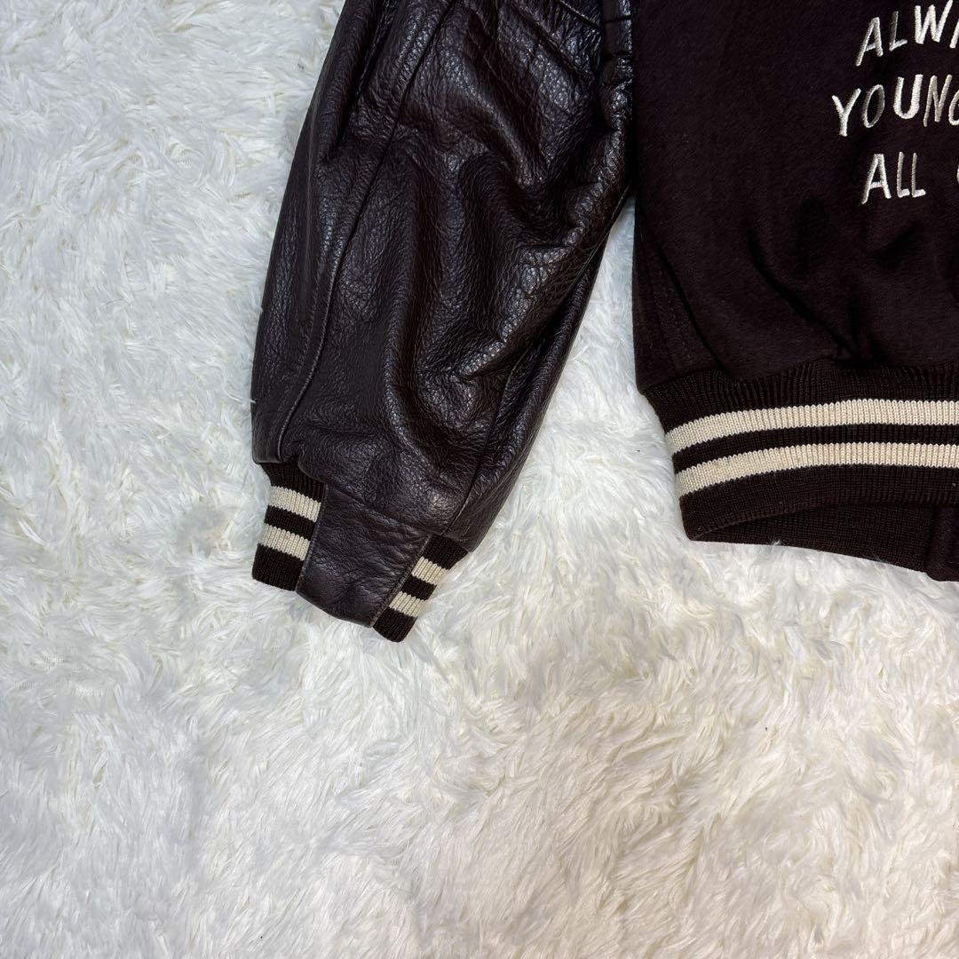 【chen3】イクシーズ 古着 スタジャン 牛革 レザー ジャケット