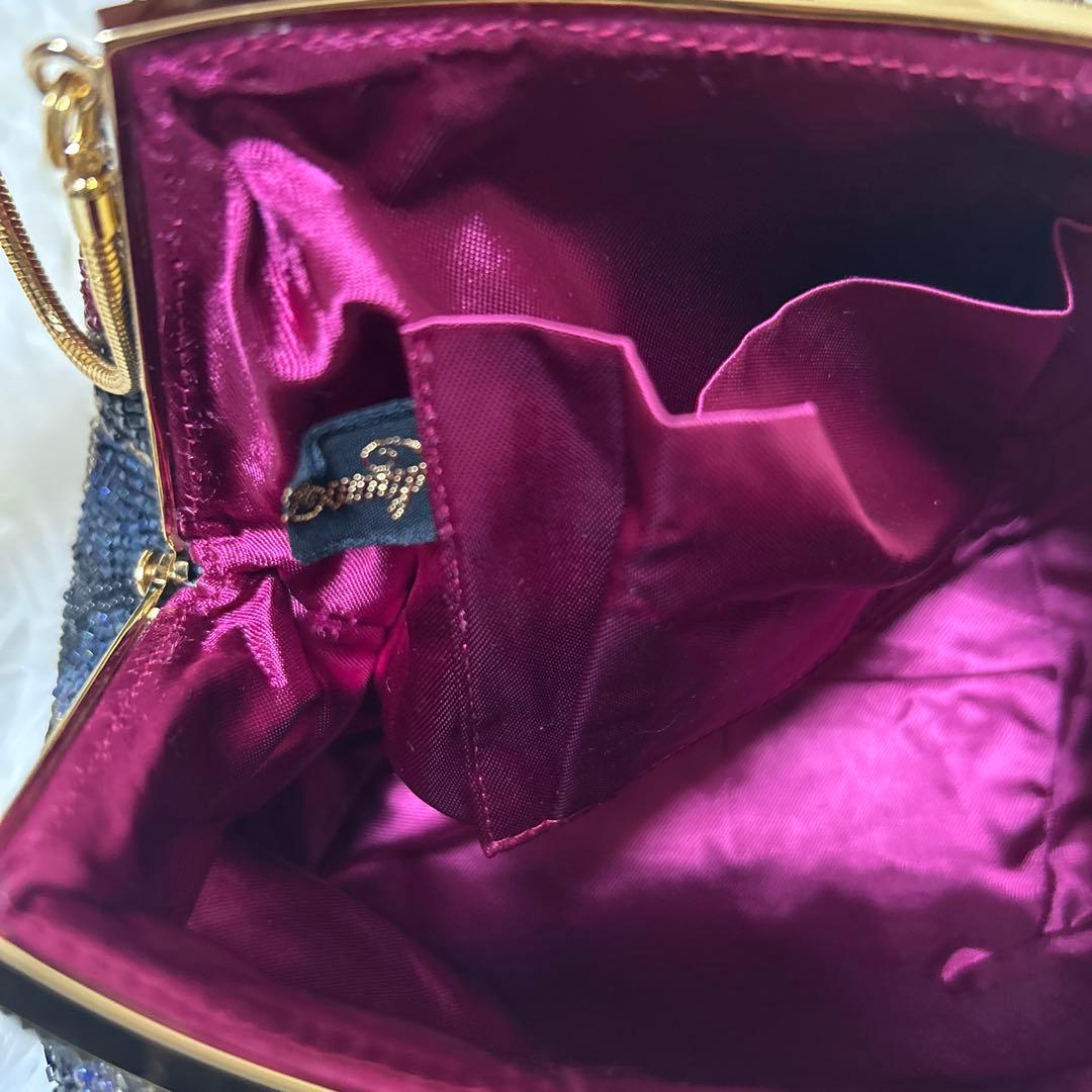 【極美品】ビーズ　ハンドバッグ　LUMY はしもと　パーティー　モルティ