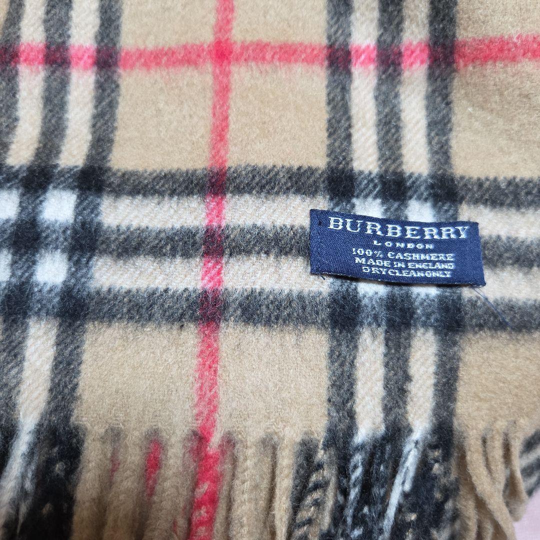 美品 BURBERRY カシミア100％マフラー ノバチェック