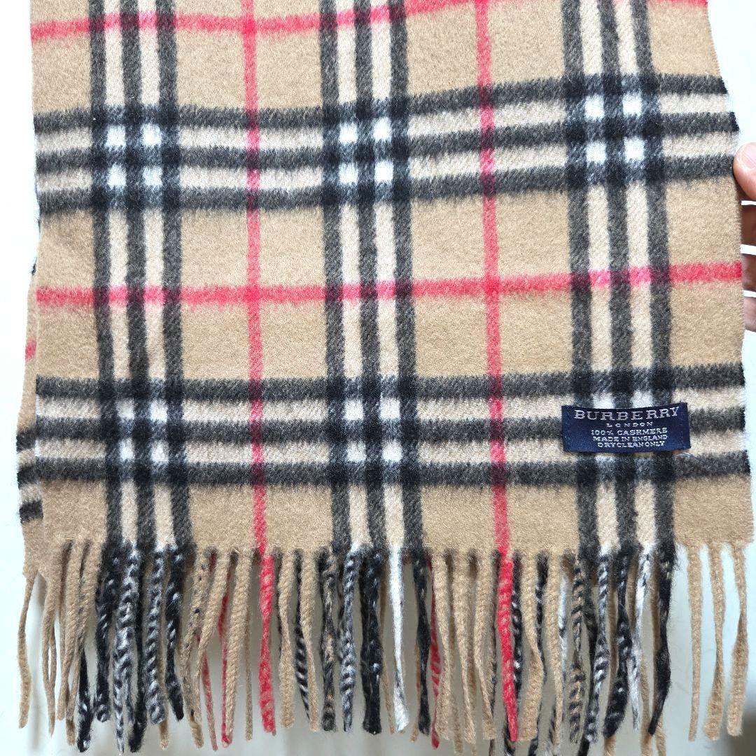美品 BURBERRY カシミア100％マフラー ノバチェック