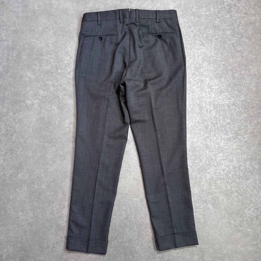 PT01 バーズアイウールスラックス ストレッチ スーパースリムフィット 48