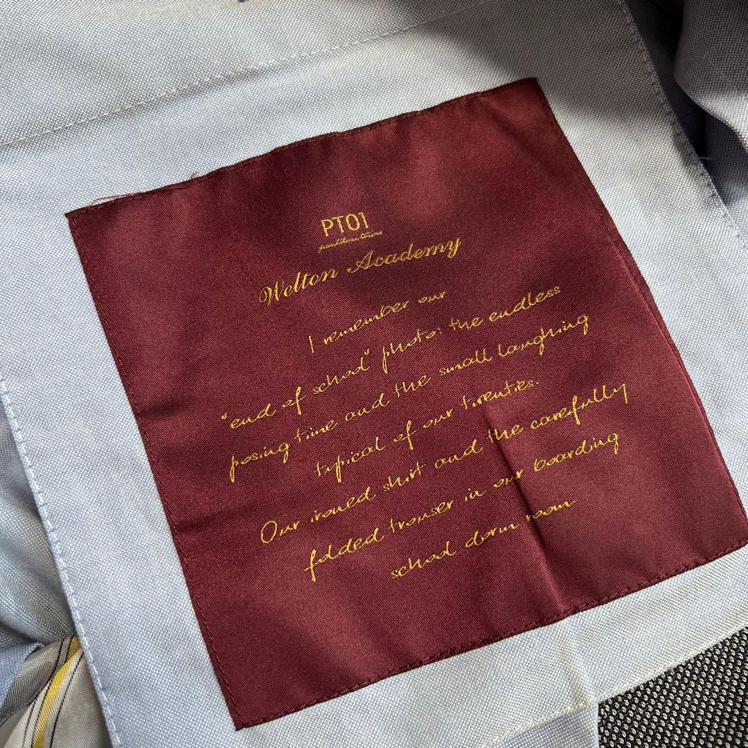 PT01 バーズアイウールスラックス ストレッチ スーパースリムフィット 48