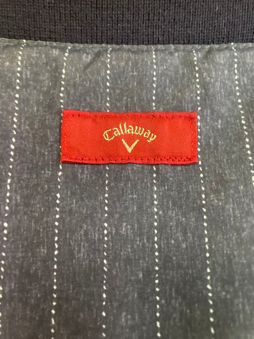 【キャロウェイ】レッドレーベルVネックブルゾン　2way 3Lサイズ　中綿　刺繍