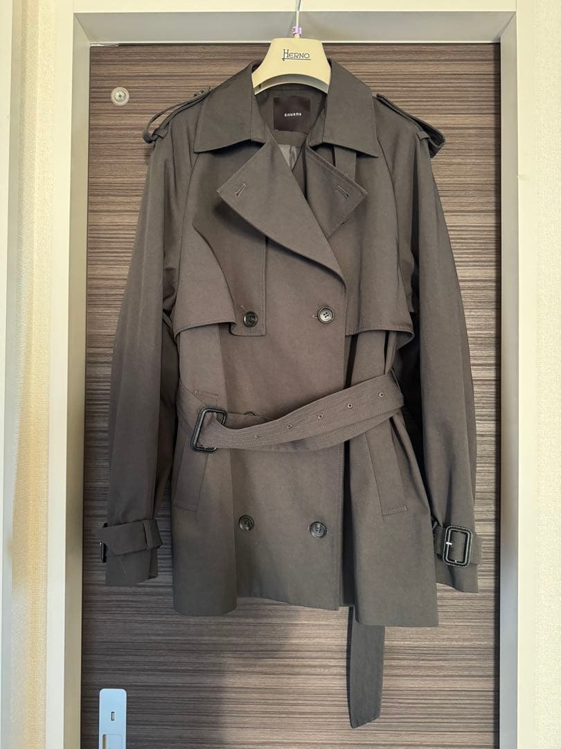 タグありanuans ハーフオーバートレンチコート Mサイズ