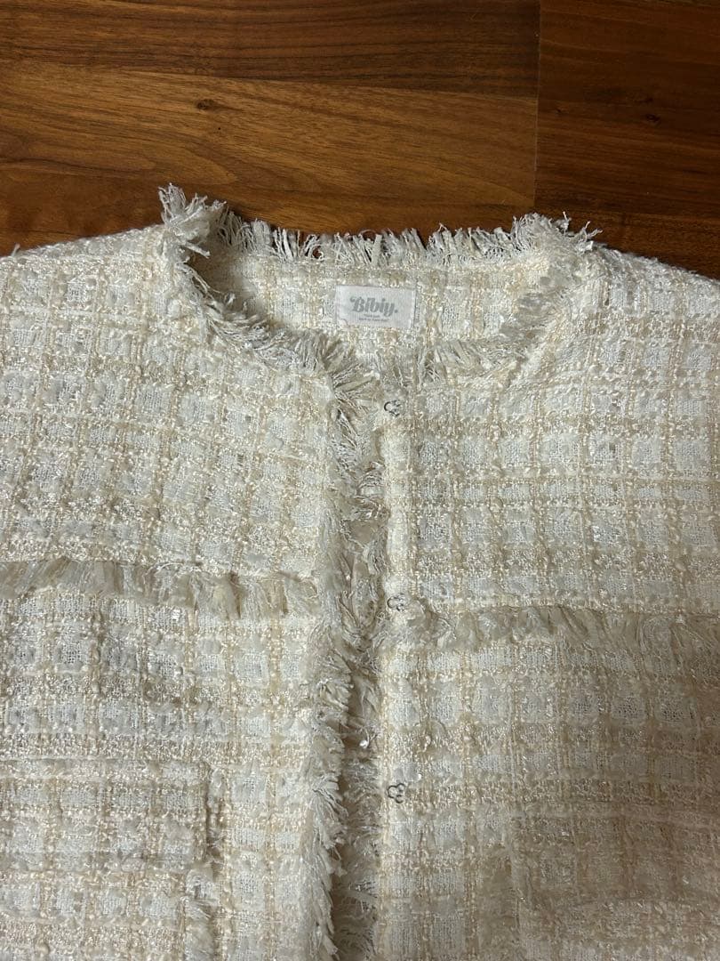 【Bibiy】 ELISE TWEED JACKET(WHITE)