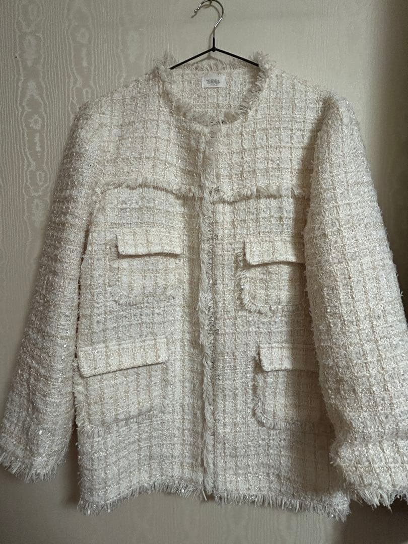 【Bibiy】 ELISE TWEED JACKET(WHITE)