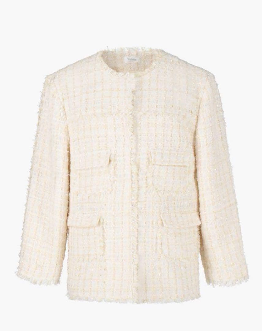 【Bibiy】 ELISE TWEED JACKET(WHITE)