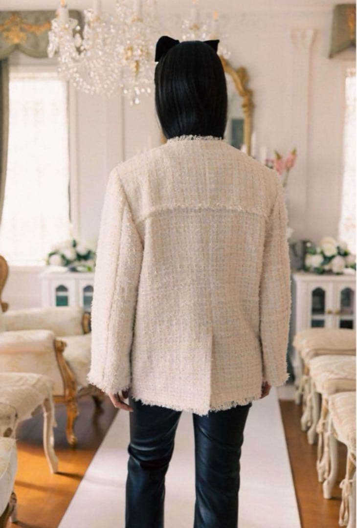 【Bibiy】 ELISE TWEED JACKET(WHITE)