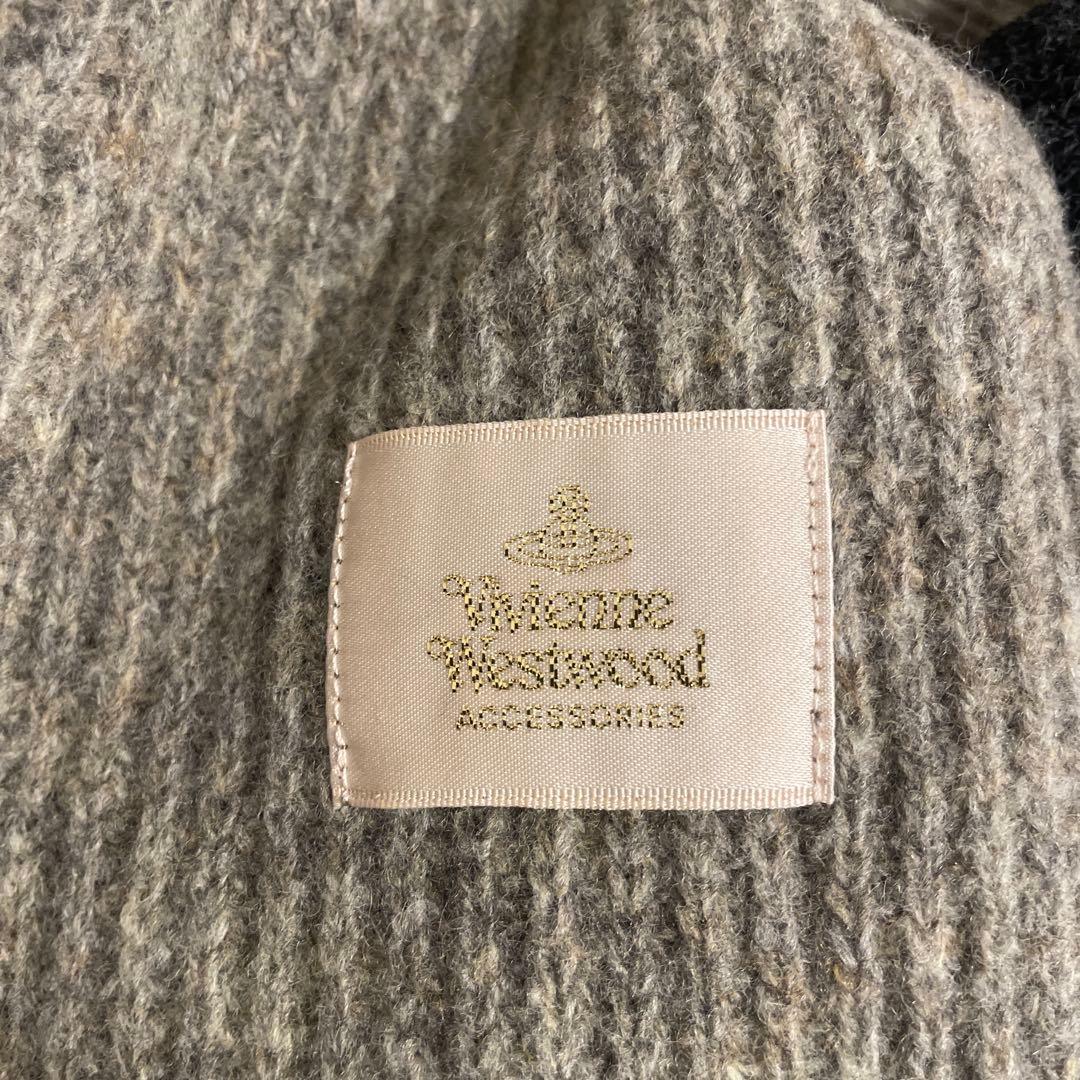 ヴィヴィアンウエストウッド ニット帽とマフラーセット (ほぼ未使用 タグなし)