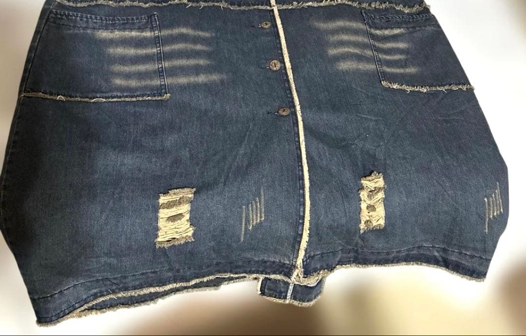 デニム フード付きロングコート