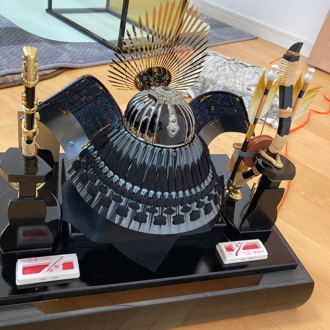 【状態良好】五月人形　兜　ガラスケース付　織田信長　こどもの日