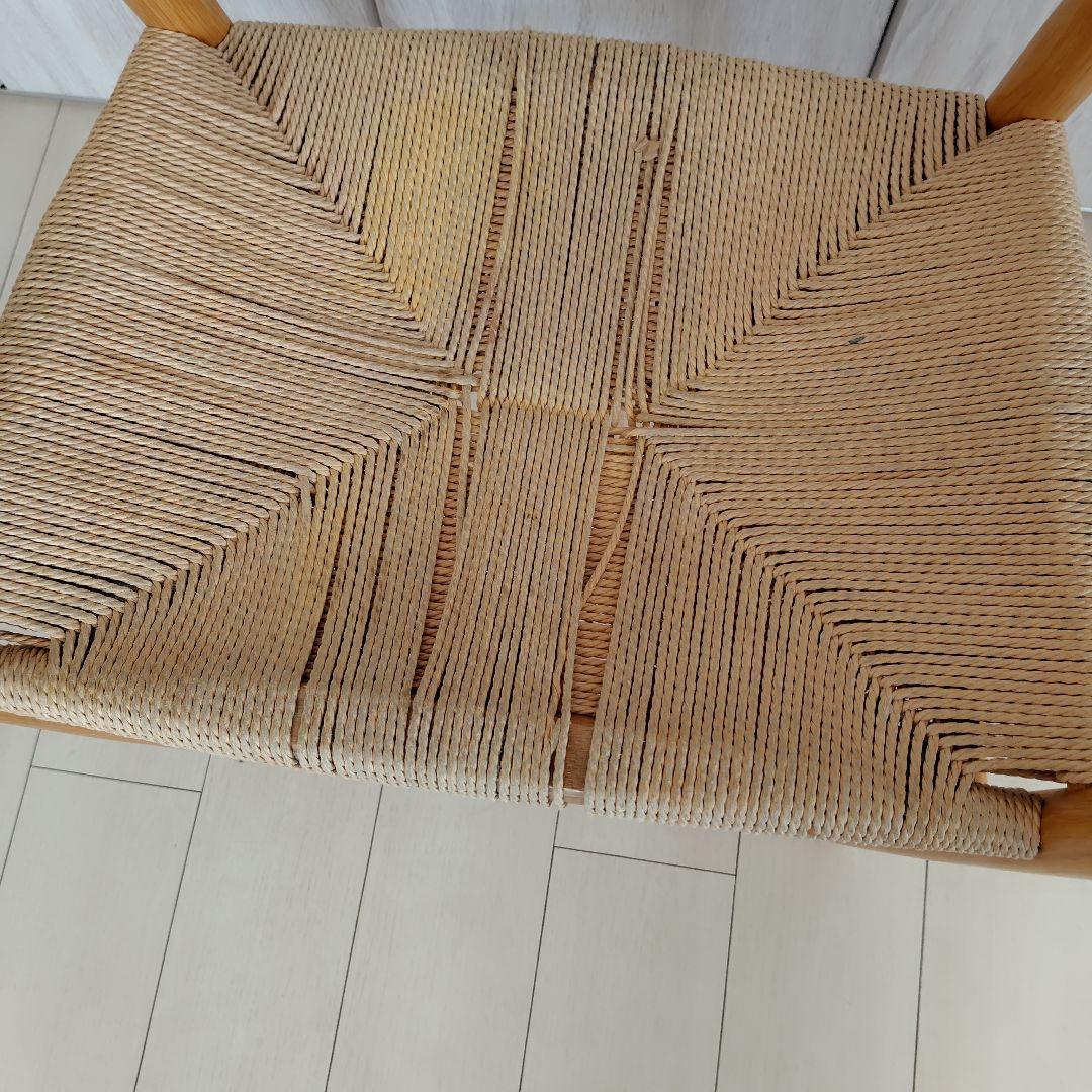 今年いっぱいの出品　無印良品　ペーパーコードチェア　木製アームチェア