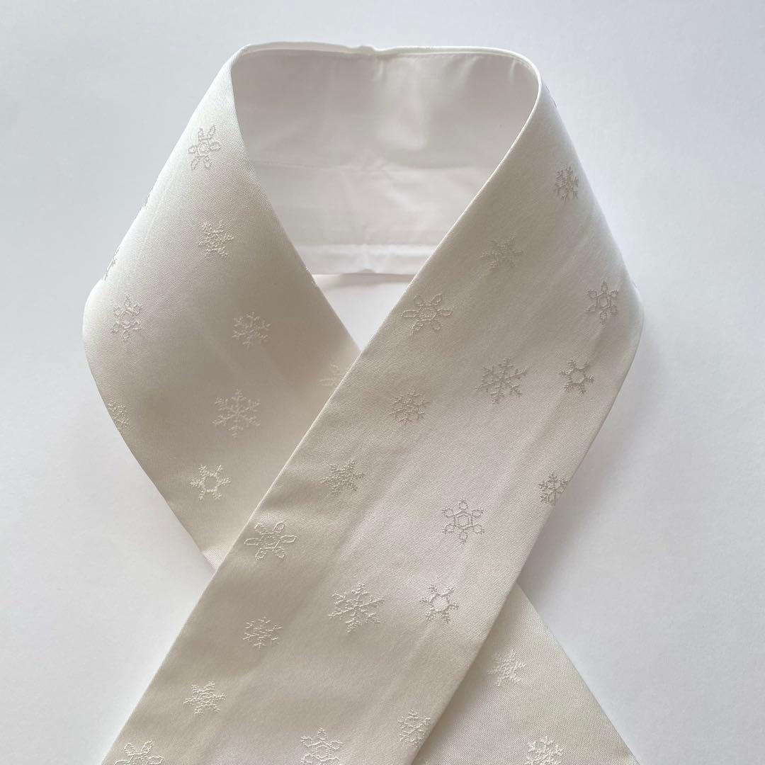 衿秀　きらっく　替え衿　絹　雪の結晶　日本製　広衿　ウォッシャブル加工　き楽っく