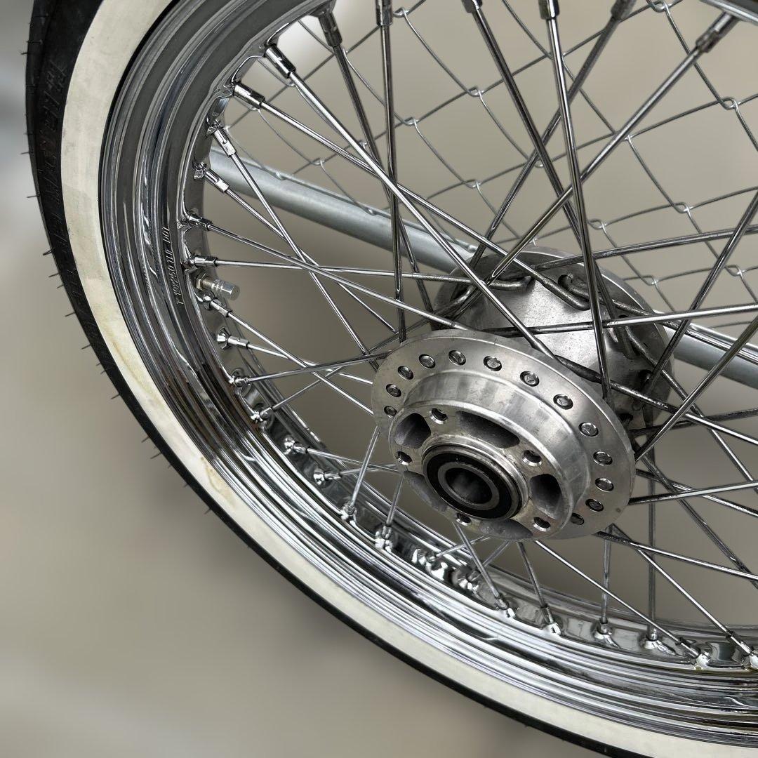 激安美品　ダイナ　ハーレー　スポークホイール ホワイトウォールタイヤ　19インチ