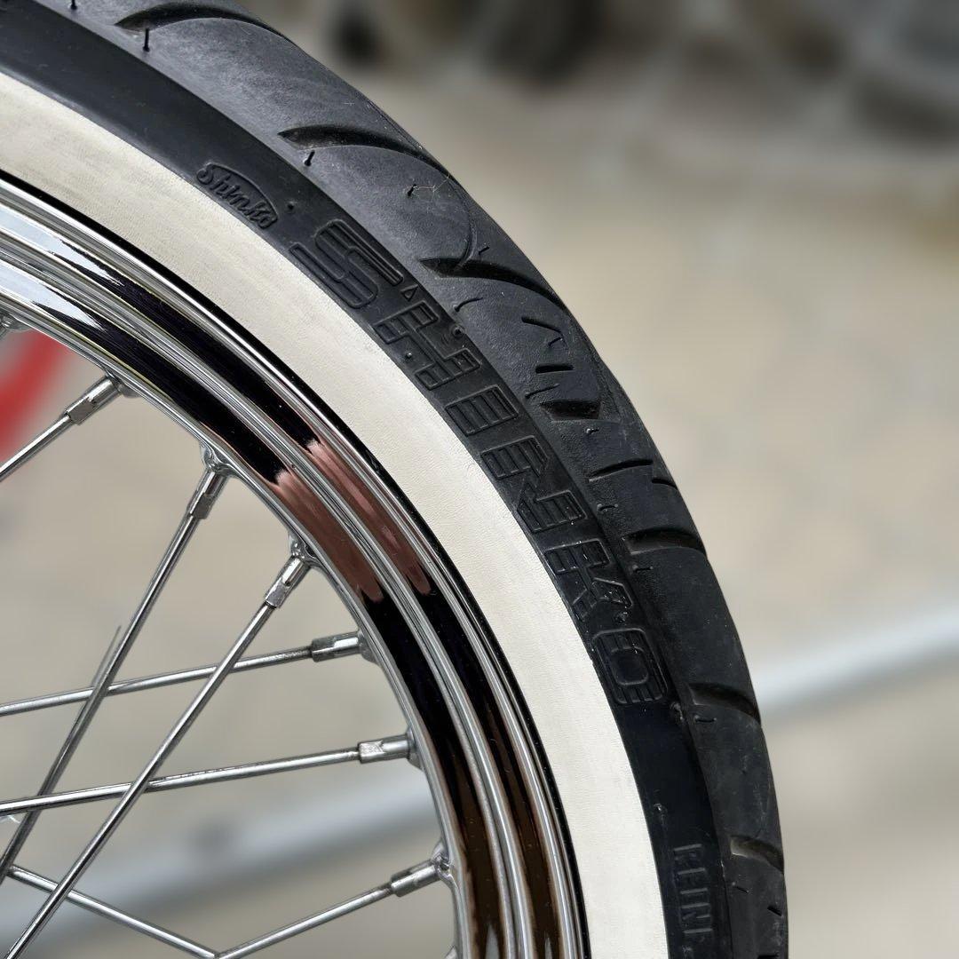 激安美品　ダイナ　ハーレー　スポークホイール ホワイトウォールタイヤ　19インチ