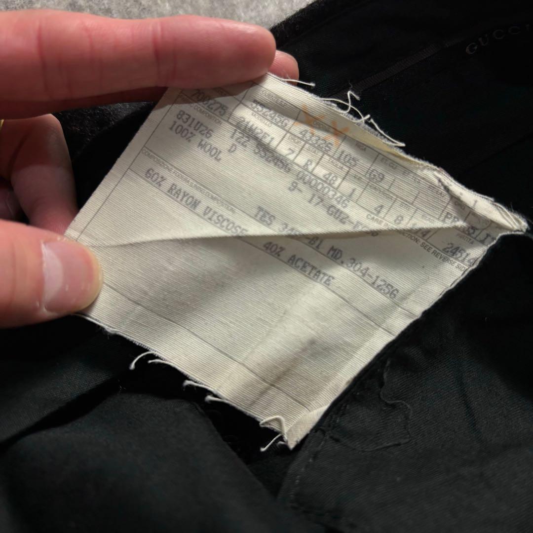 【GUCCI】セットアップ シングルスーツ グレーブラック 極上ウール