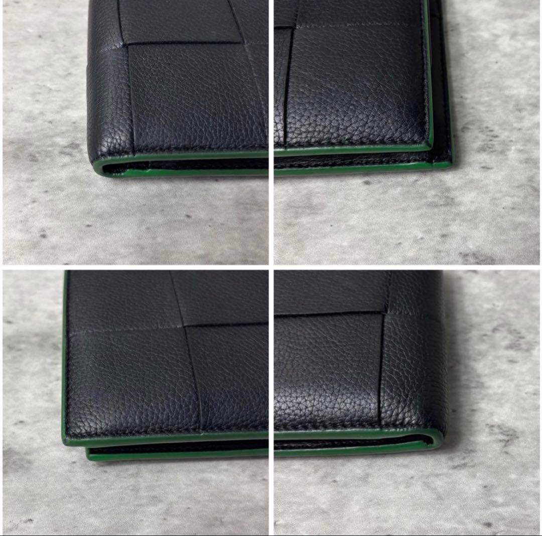 極美品✨ボッテガヴェネタ 二つ折り財布 カセット レザー 本革 ブラック