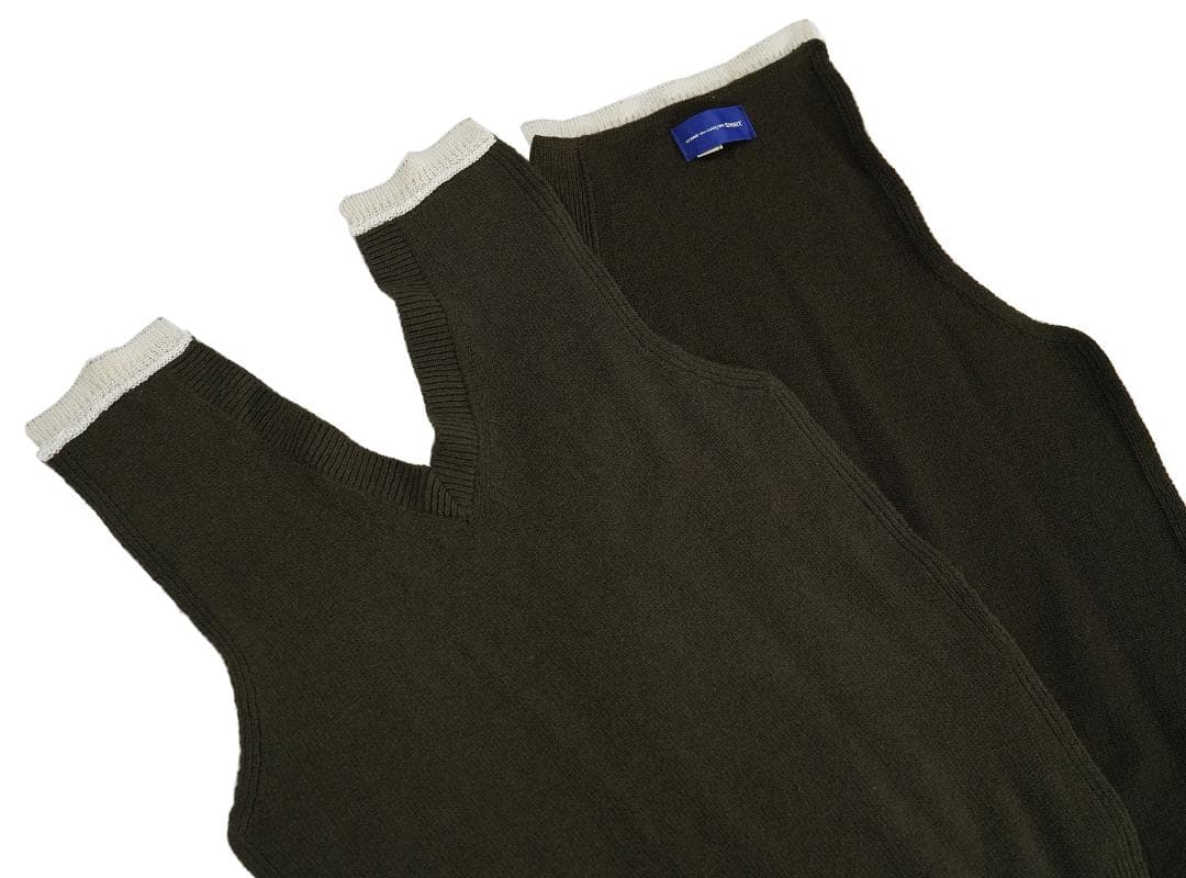 COMME des GARCONS SHIRT ニットベスト 再構築 マフラー