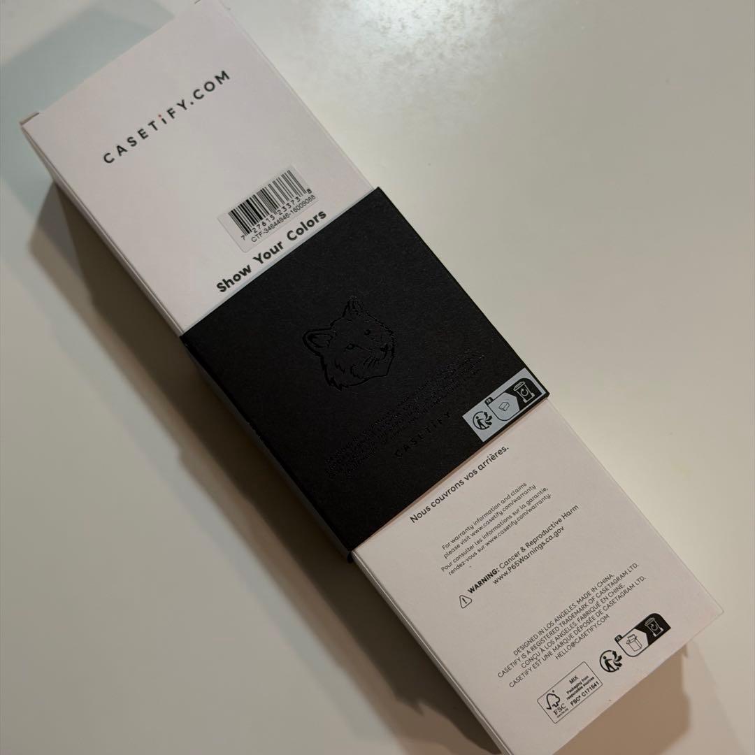 新品公式 完売品 メゾンキツネ CASETiFYスマホストラップ　ブラック