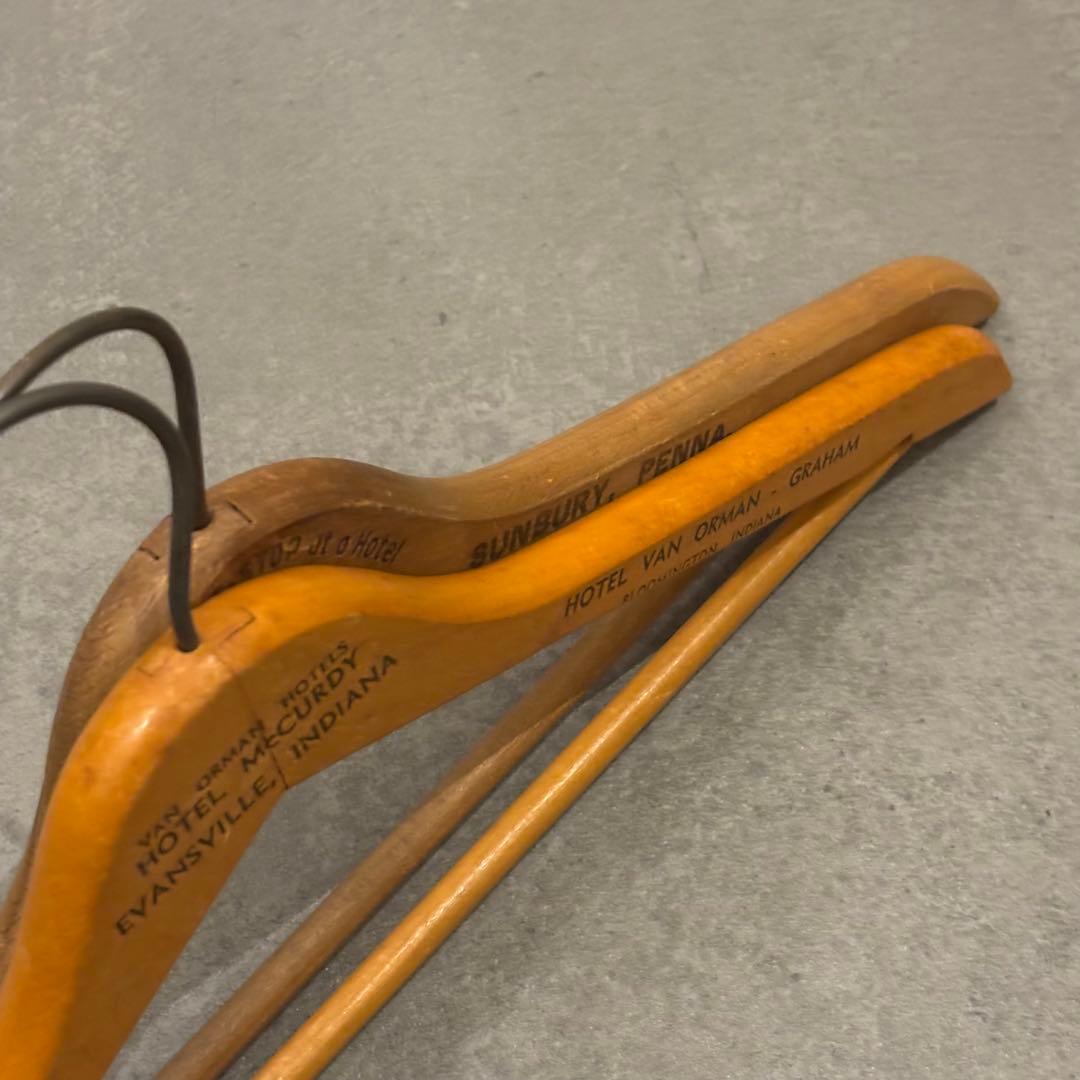 スペシャル アンティーク ビンテージ ハンガー セット 木製 アメリカ　古着屋